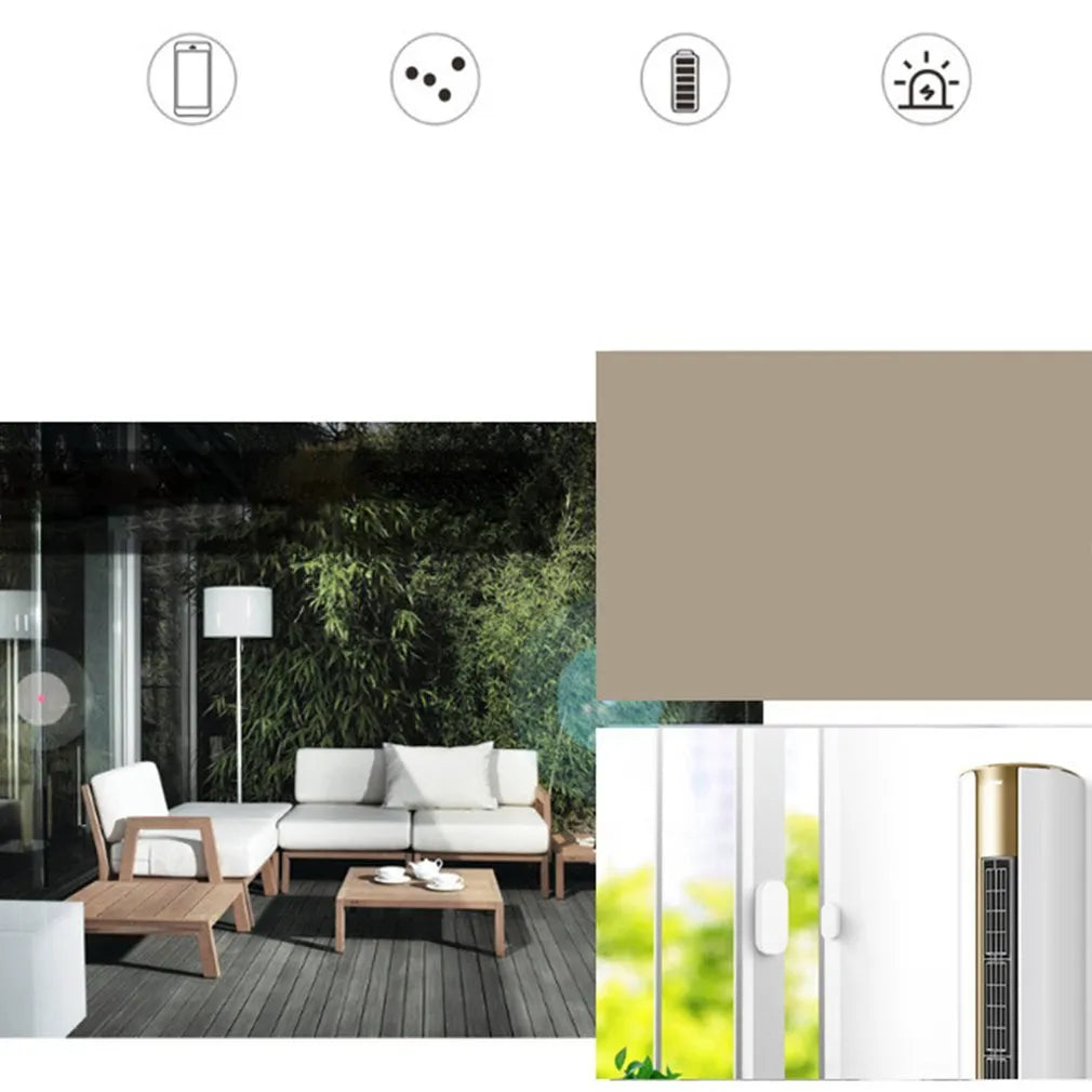 Smart door magnetic WiFi alarm reminder sensor 70x20x16mm with DC3V LR03 input and WiFi 802.11b/g/n
