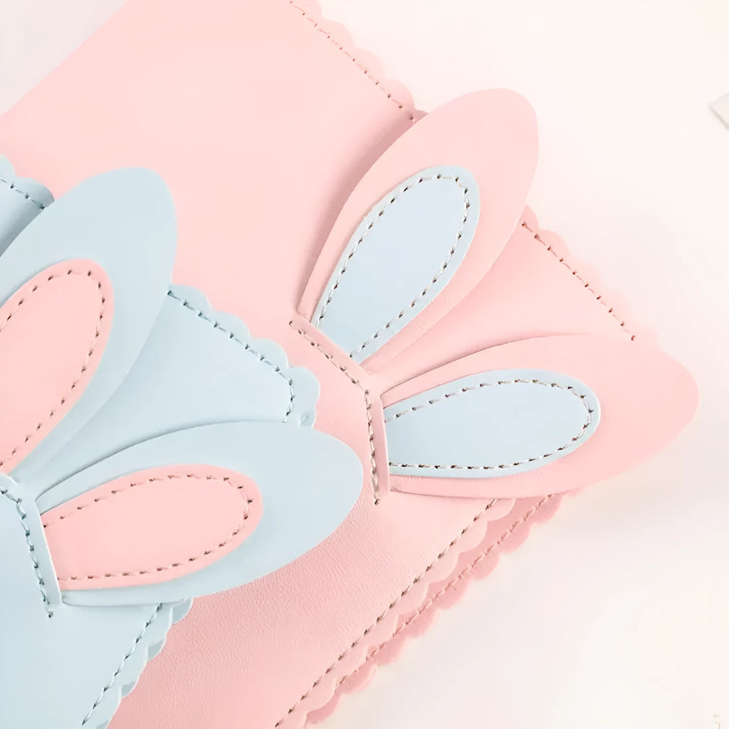 3-inch rabbit style mini photo album with loose-leaf design in blue, pink or white