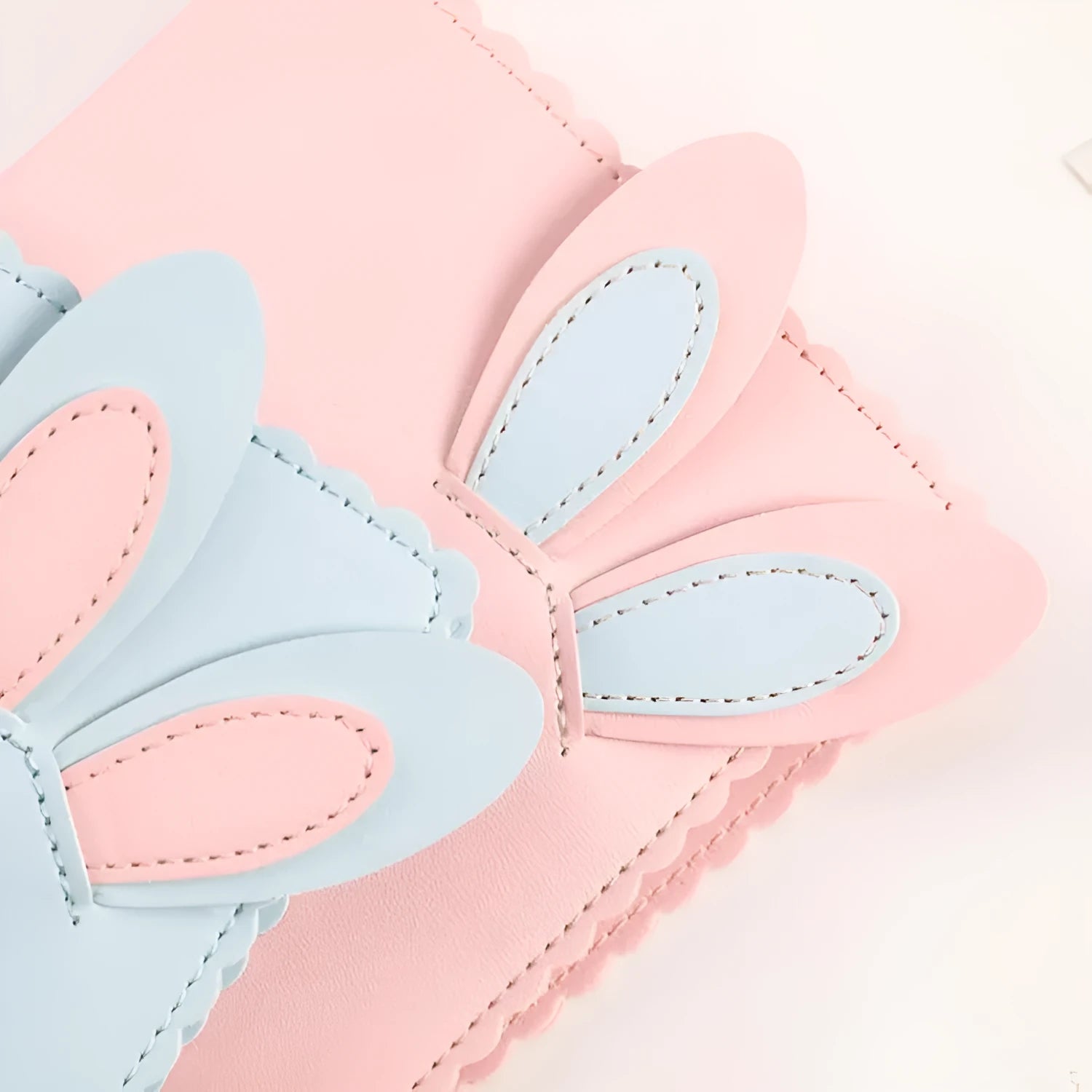 3-inch rabbit style mini photo album with loose-leaf design in blue, pink or white
