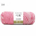 8-strand gradient milk cotton wool yarn ball in medium thick weight for hand knitting scarves, sweaters, coats, and hats