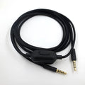 Black universal audio cable with oxygen-free copper construction for game headsets