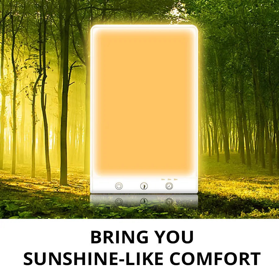 Modern simple style SAD light therapy lamp with touch switch and USB power connection