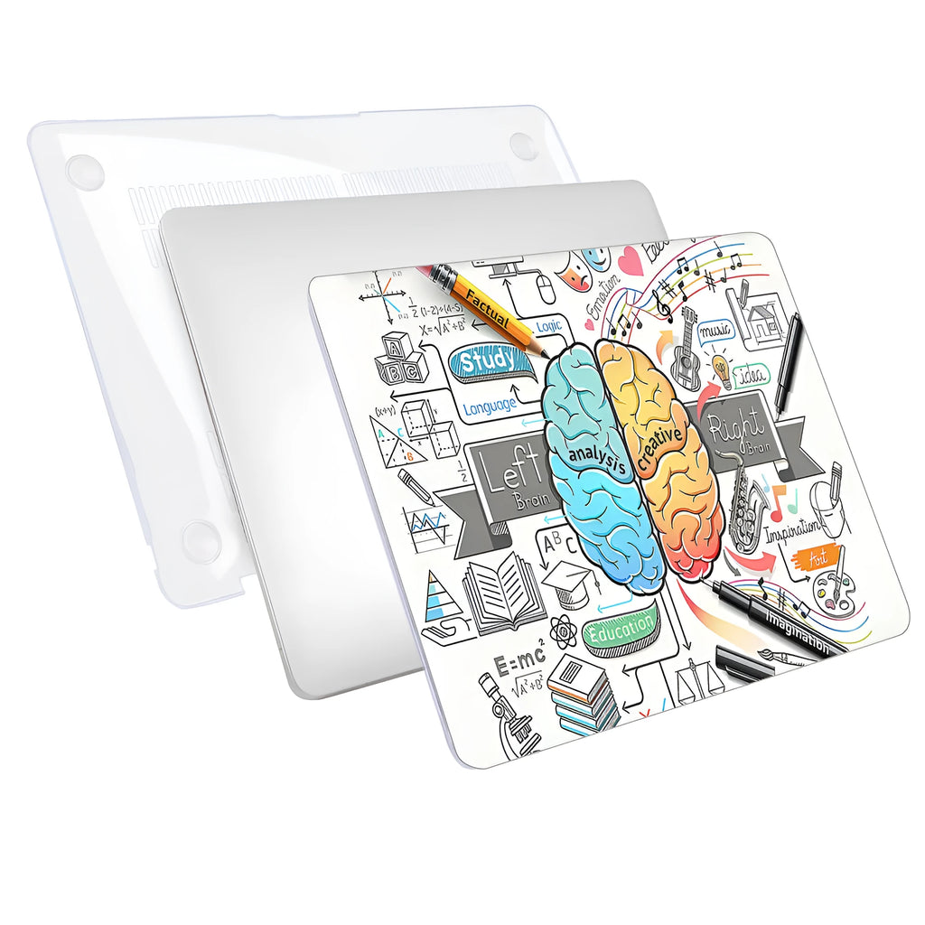 White hard plastic protective shell case for MacBook Air 13, 15, 16 inch and MacBook Pro models.