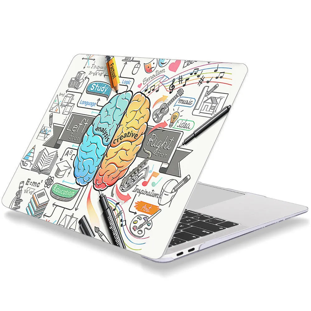 White hard plastic protective shell case for MacBook Air 13, 15, 16 inch and MacBook Pro models.