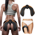 Black ABS fitness buttocks lifting toner slimming massager on a plain background