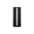 Alloy car trash bin with click-open lid, 500mL capacity, black or space grey, for cup holder or office desk