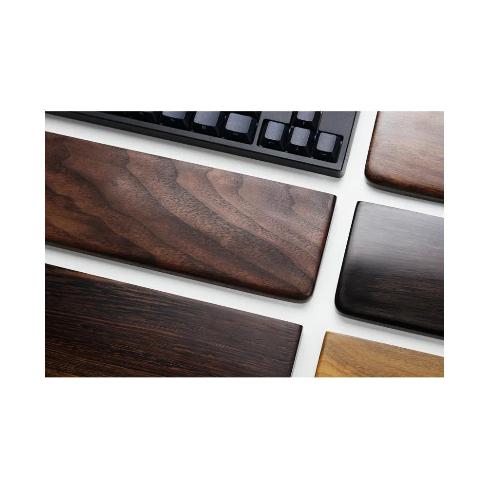 Black walnut wood mechanical keyboard hand rest with calculator mouse pad for 60-key keyboards