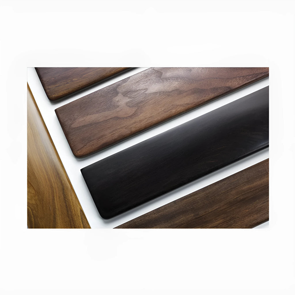 Black walnut wood mechanical keyboard hand rest with calculator mouse pad for 60-key keyboards