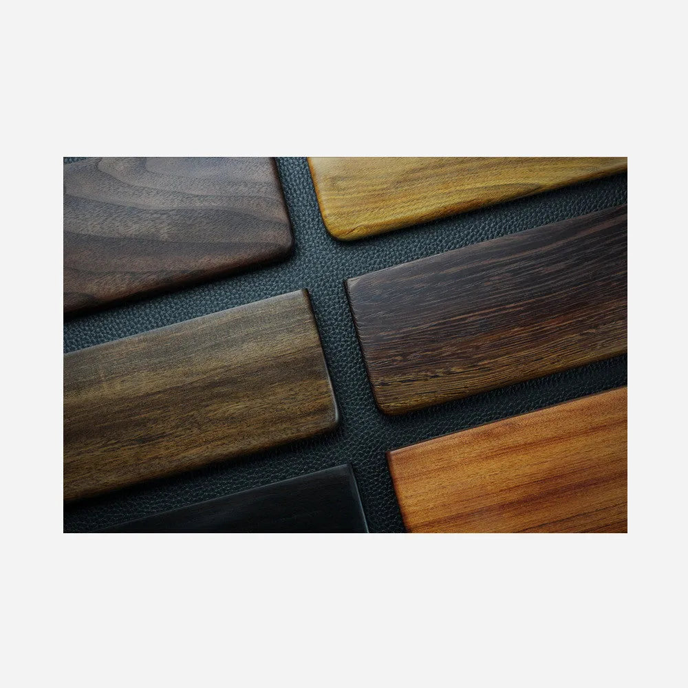 Black walnut wood mechanical keyboard hand rest with calculator mouse pad for 60-key keyboards