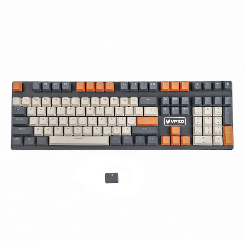 109-key PBT double shot dip dyed translucent keycap set for mechanical keyboards with OEM profile