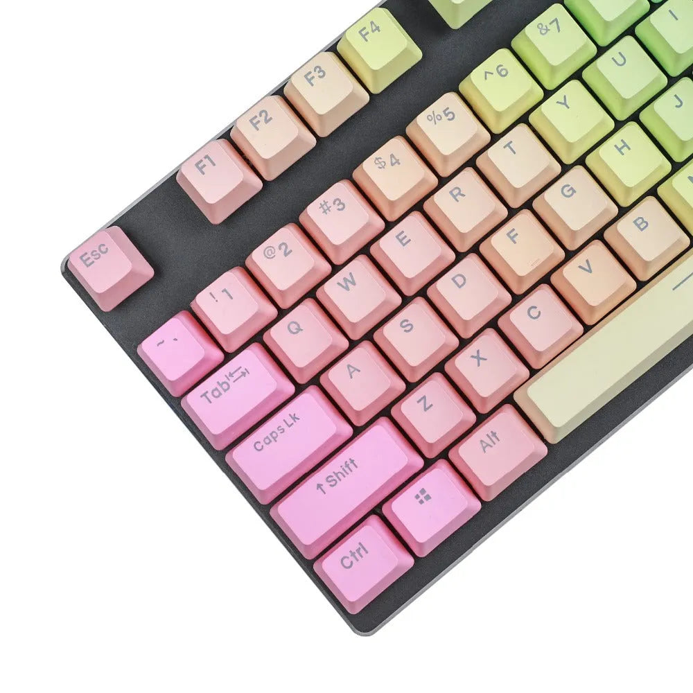 109-key PBT double shot dip dyed translucent keycap set for mechanical keyboards with OEM profile