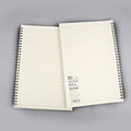 Creative coil notebook showing grid, horizontal line and dot matrix ruling options in A5 and B5 sizes