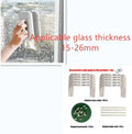 Magnetic double-sided window cleaner with silicone scraper, ABS and magnetic rubber body, 10x15x4cm, 0.4kg, for 3-10mm to 20-35mm glass