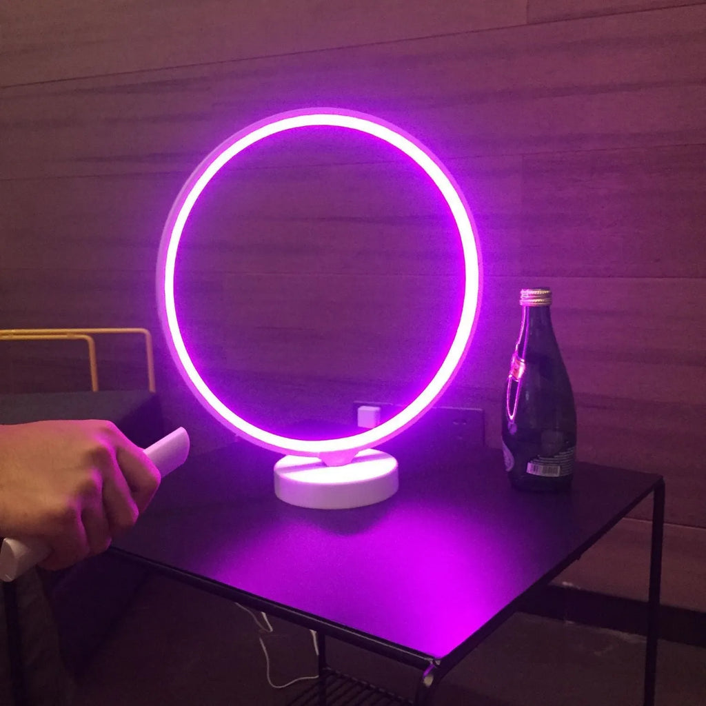 White spherical full moon lamp with remote control for adjustable colour temperature and RGBW lighting