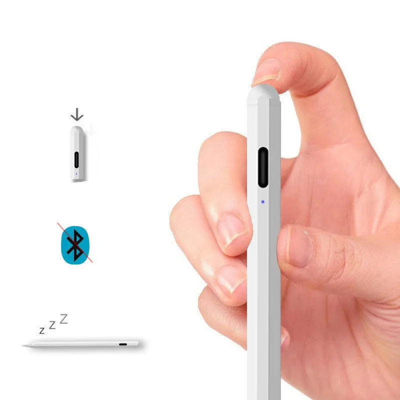 White plastic magnetic iPad stylus compatible with 2018+ models