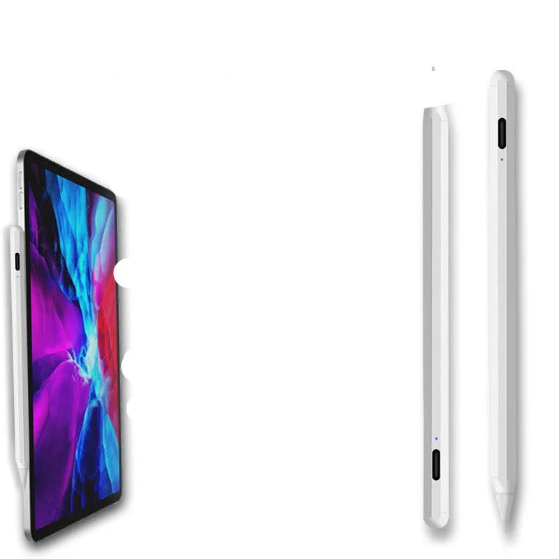 White plastic magnetic iPad stylus compatible with 2018+ models