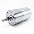 GA37RG series metal DC gear motor with 37mm diameter gearbox and 6mm output shaft.