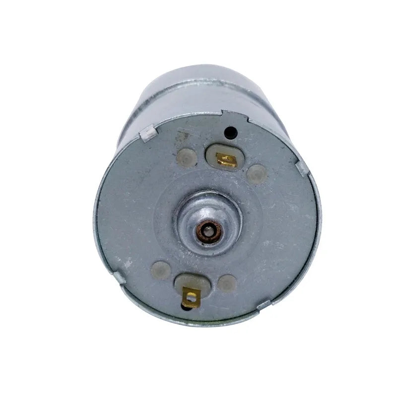 GA37RG series metal DC gear motor with 37mm diameter gearbox and 6mm output shaft.