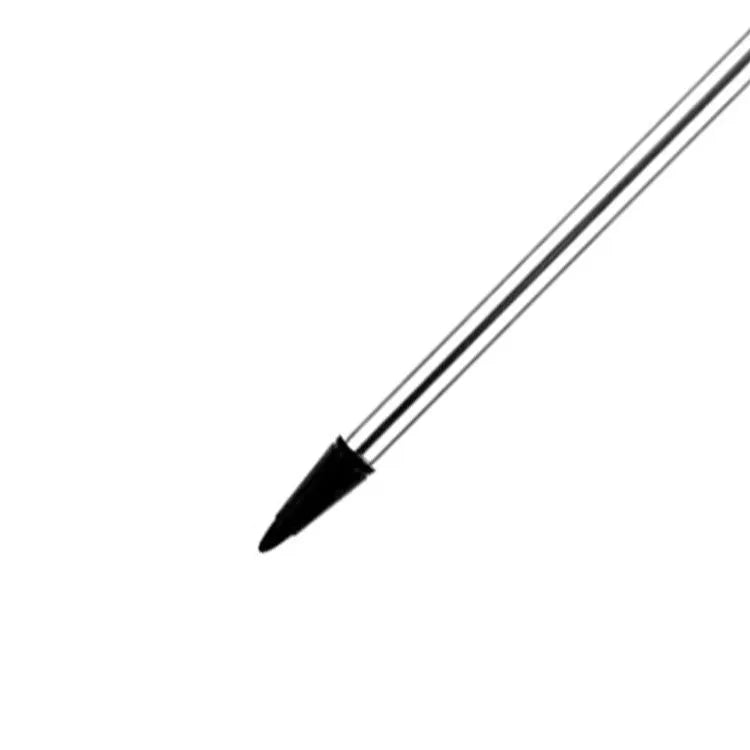 Silver resistive capacitive touch screen pen for mobile phones showing 12cm length