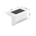 White outdoor solar railing light mounted on stair with LED illumination
