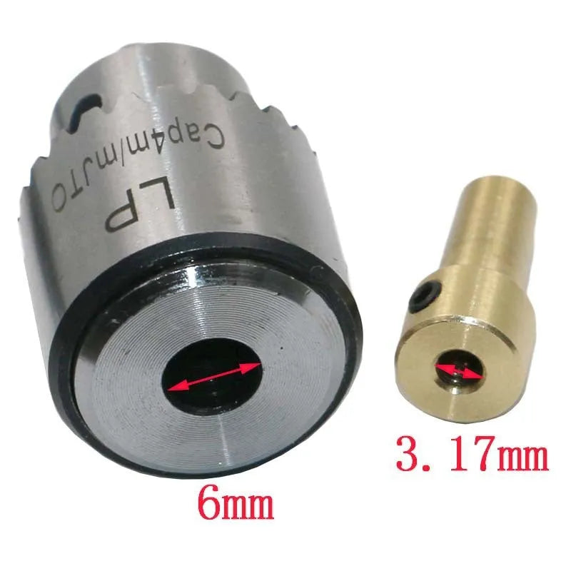 Hard alloy electric drill chuck replacement set with 3.17mm tail hole and sleeves for power tool maintenance