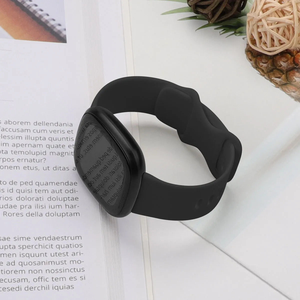 TPU silicone replacement strap for Versa3 smartwatch in multiple colours, showing adjustable buckle.