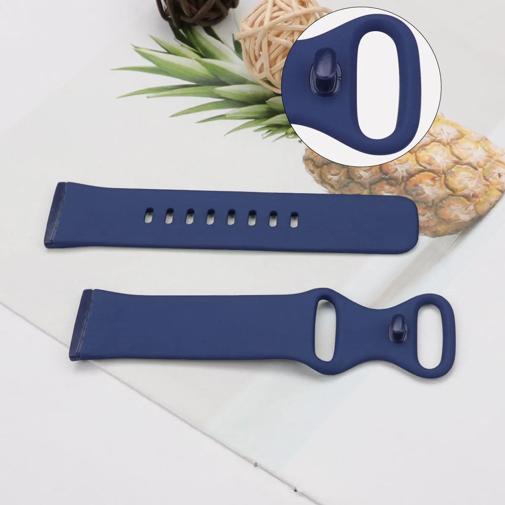 TPU silicone replacement strap for Versa3 smartwatch in multiple colours, showing adjustable buckle.