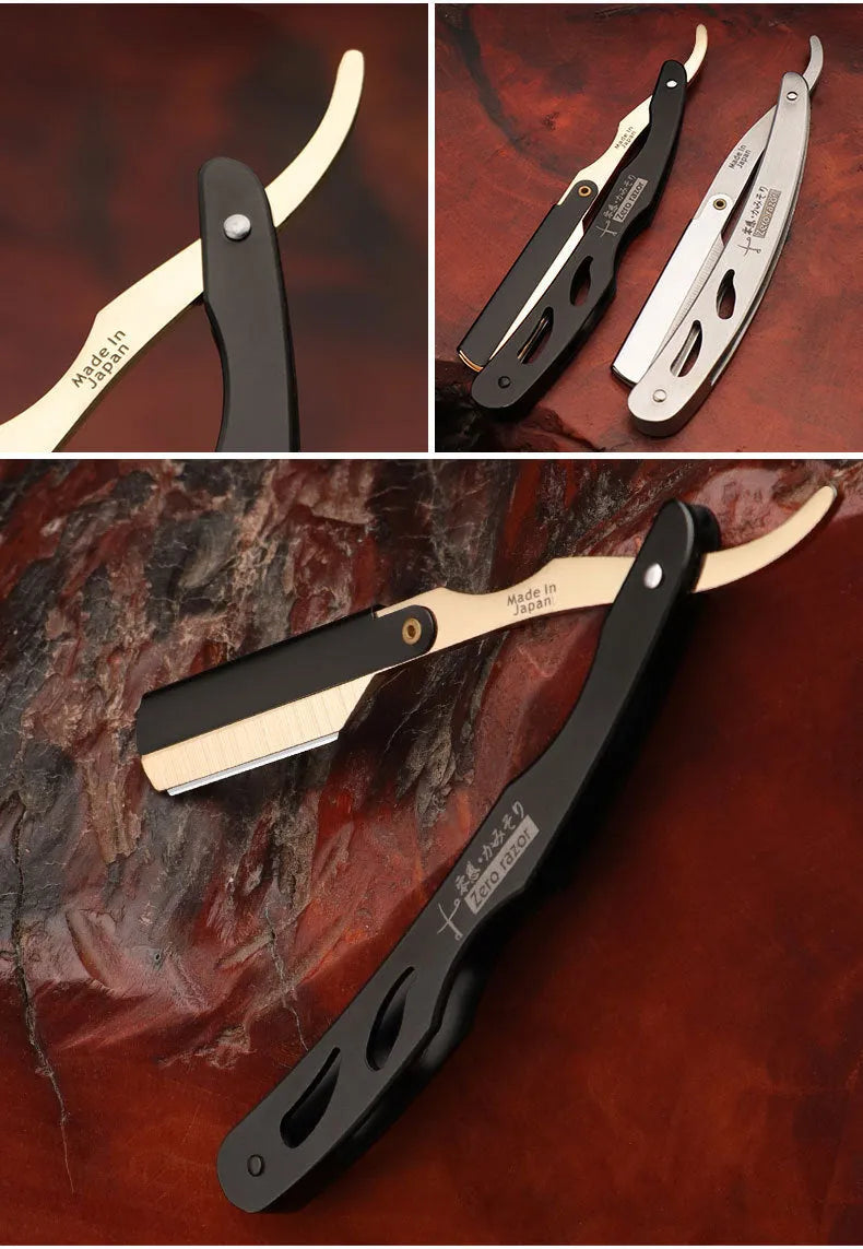 Manual shaver for men's hairdressing and shaving with 100 blades, Honorary Gold finish