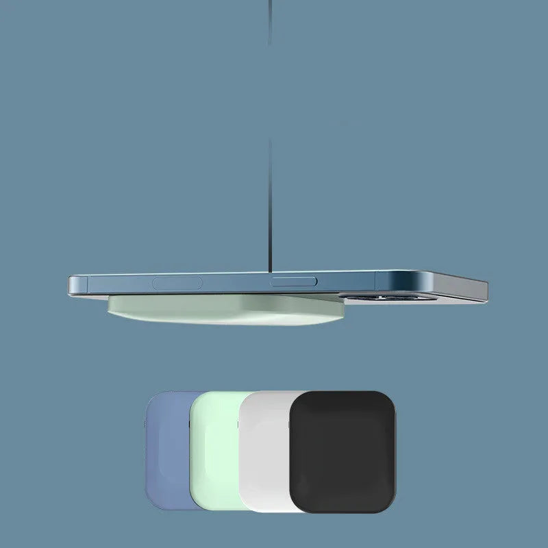 Magnetic wireless charging power bank compatible with iPhone Magsafe in black, blue, green, or white colours