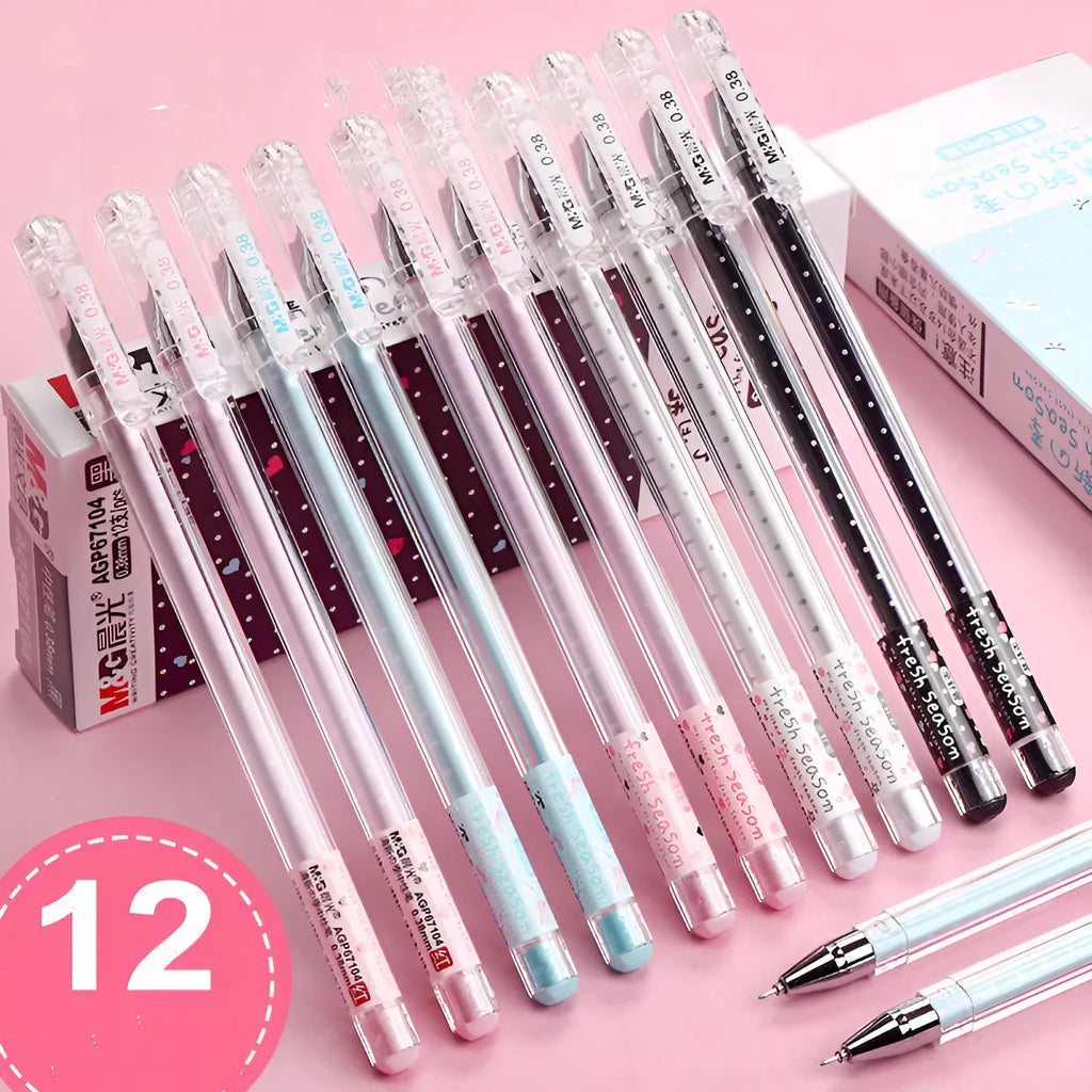 Chenguang Stationery syringe pen with cute cartoon design in black, blue or pink colours