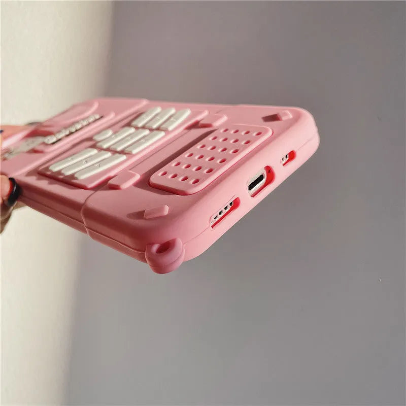 Pink Big Brother Xiaomi phone case in all-inclusive TPU, available with optional fur ball pendant