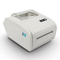 ZJ-9210 direct thermal label printer printing a 4x6 shipping label on a desk with USB cable