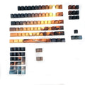 Saturn engraved mechanical keyboard keycap set showing front and side legend options for 108+2 key replacement