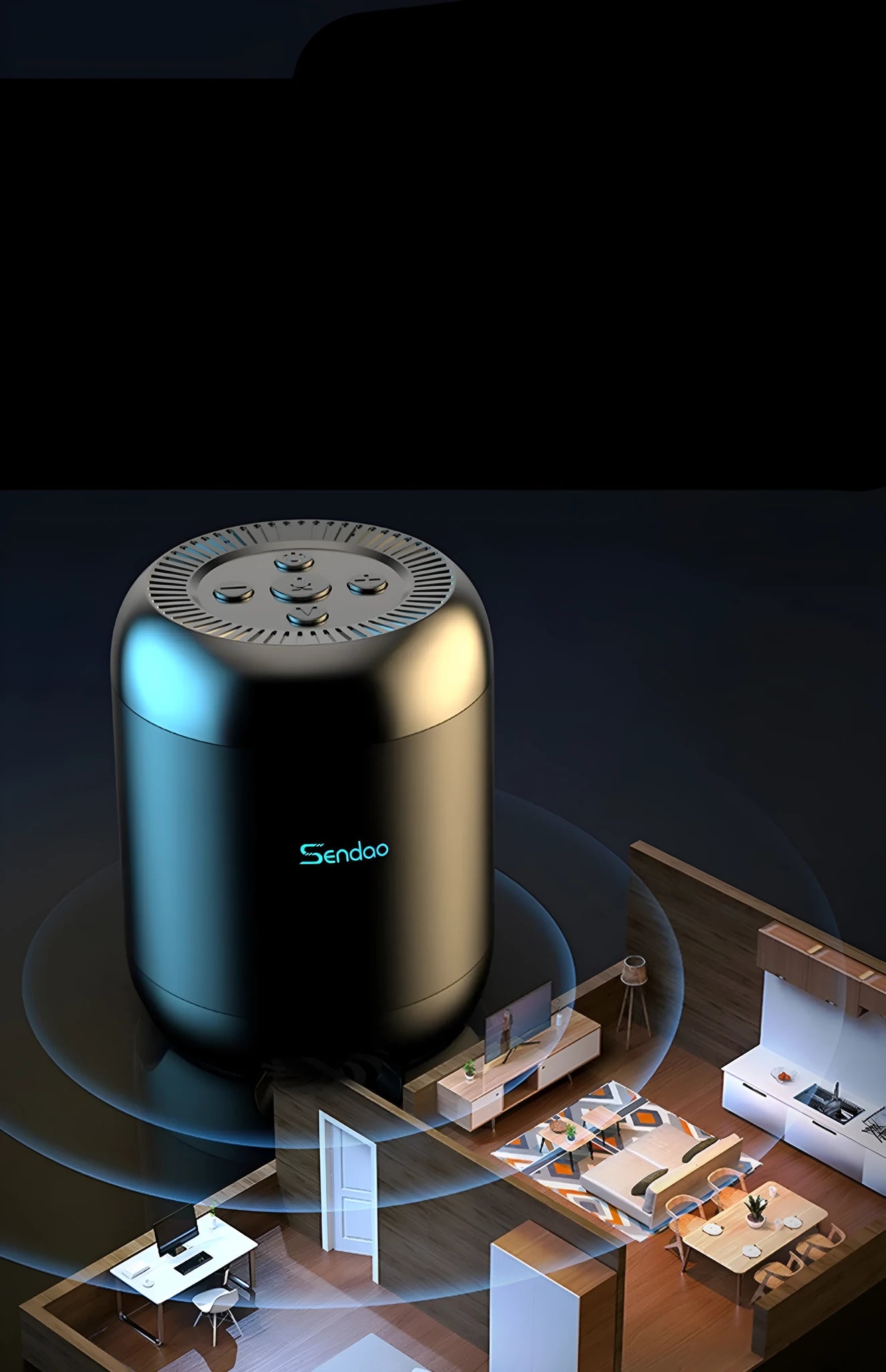 Small black or white cube-shaped Bluetooth speaker with SD card slot and USB port for charging.