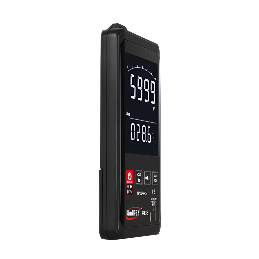 Hanyan 8136 large-screen intelligent digital multimeter with touch interface, digital-analog display, and automatic buzzer for student use