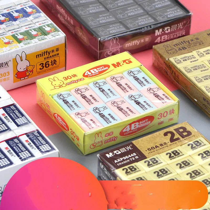 Chenguang small rubber eraser for students and exams, available in six styles A to F