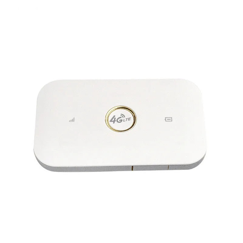 Portable 4G car wireless router with single SIM slot, measuring 104mm by 64mm by 15mm