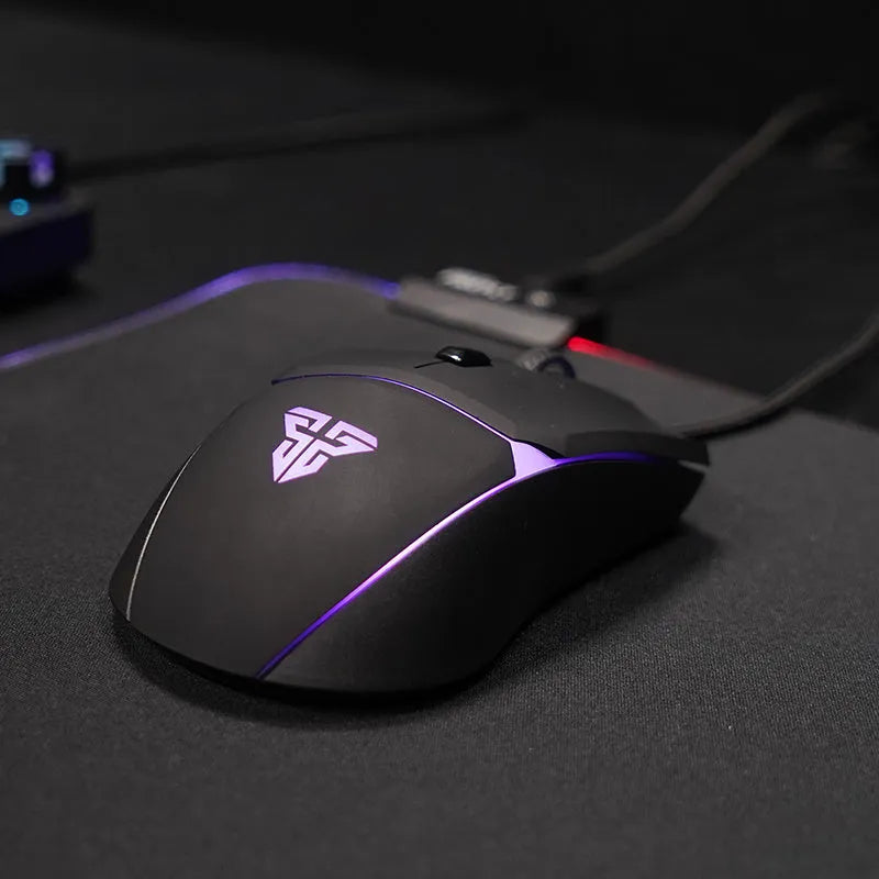 Fantech Vx7 wired gaming mouse with 8200 DPI optical sensor and six buttons in black