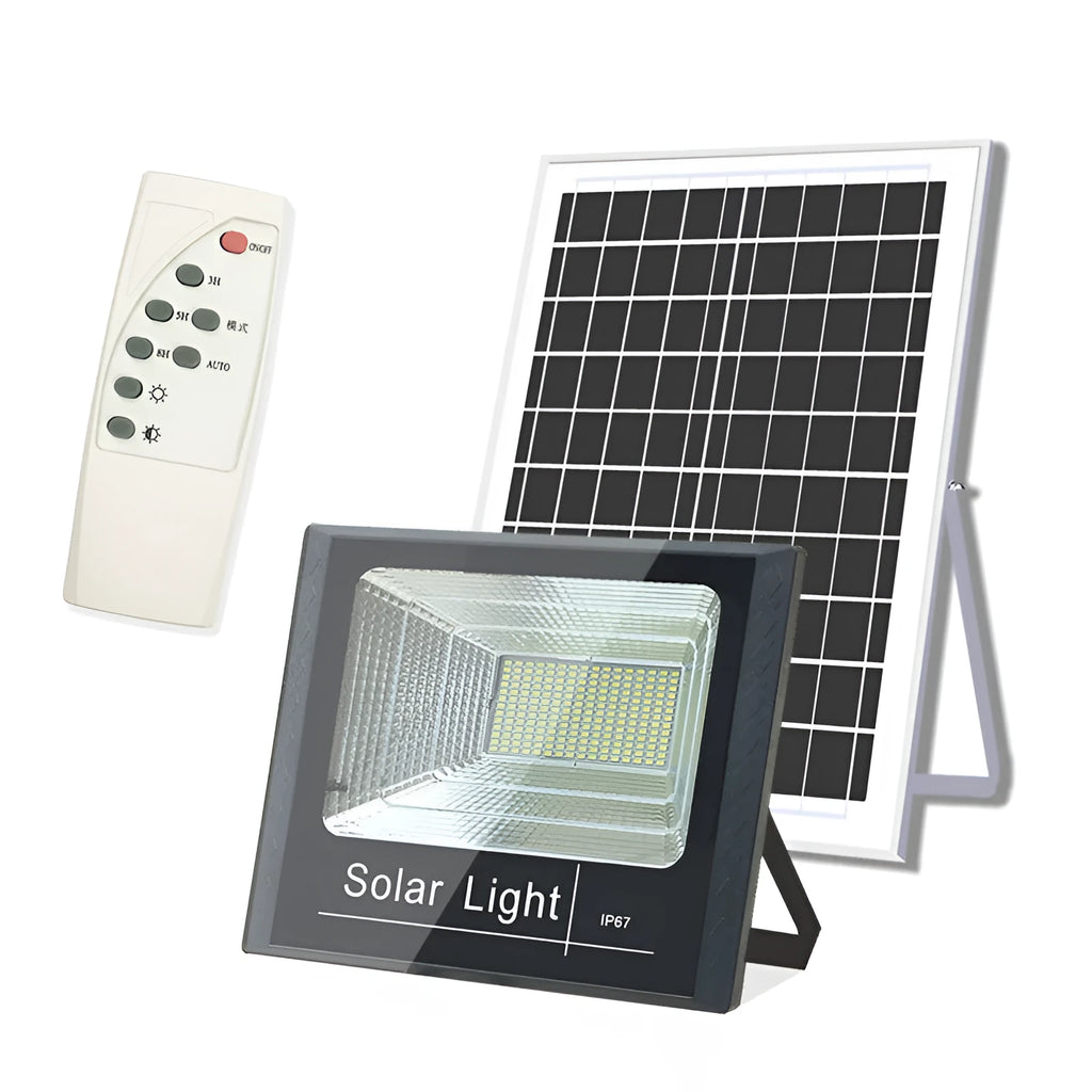Solar garden light with modern Chinese style design showing 5-metre LED lighting strip