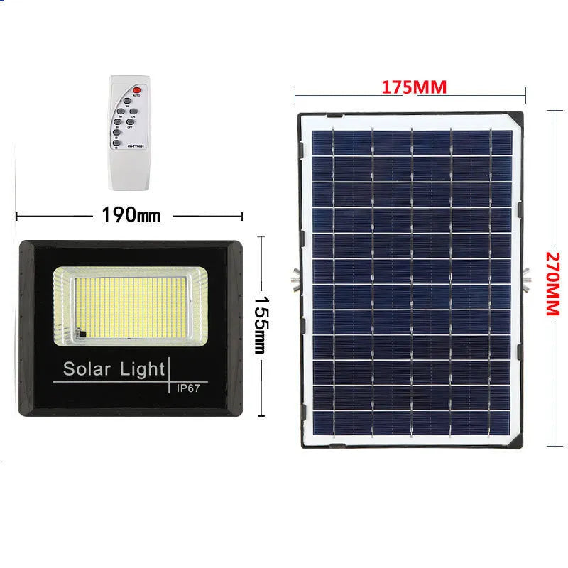 Solar garden light with modern Chinese style design showing 5-metre LED lighting strip