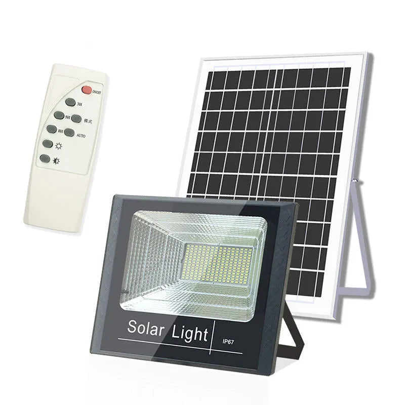 Solar garden light with modern Chinese style design showing 5-metre LED lighting strip