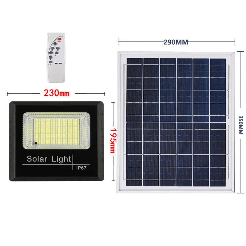 Solar garden light with modern Chinese style design showing 5-metre LED lighting strip