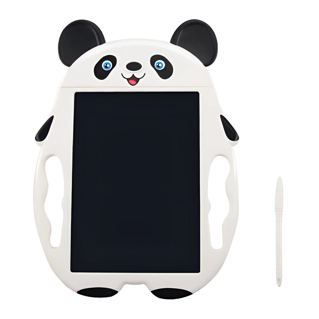 Panda themed LCD electronic drawing board with one-touch clear button on nose