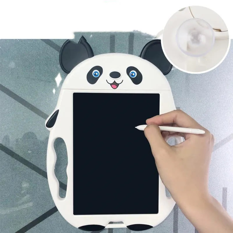 Panda themed LCD electronic drawing board with one-touch clear button on nose