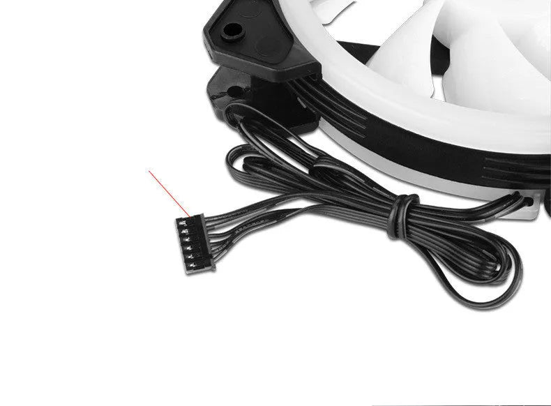 12cm camouflage-pattern PC cooling fan with glowing RGB centre hub