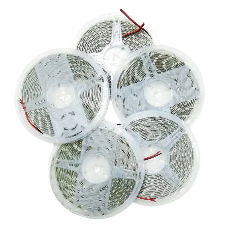 Epoxy waterproof flexible LED light strip showing 5050 beads and 10mm width