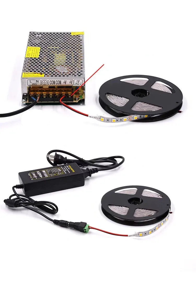 Epoxy waterproof flexible LED light strip showing 5050 beads and 10mm width