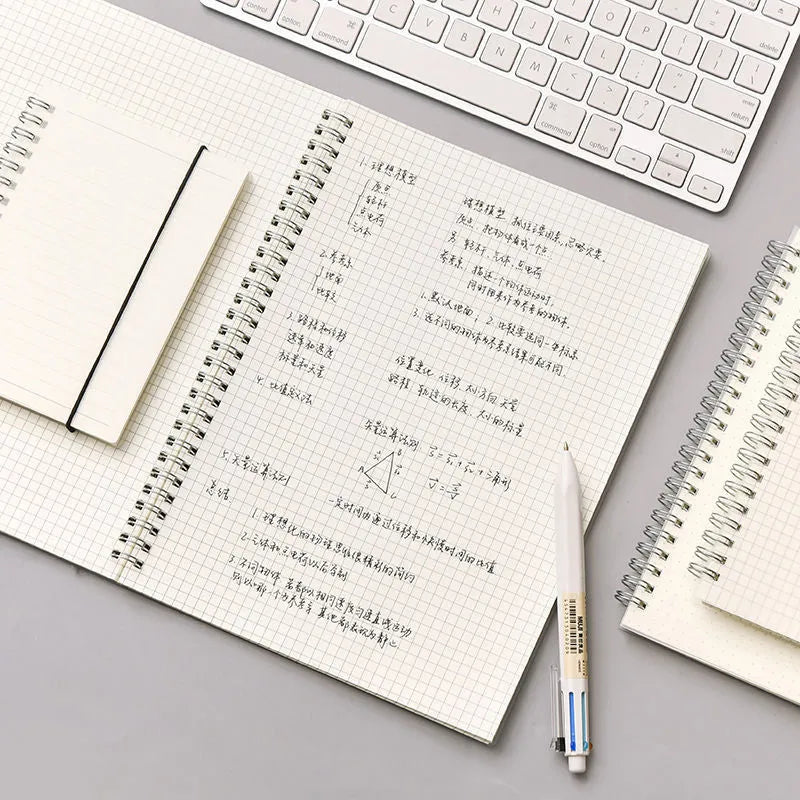 B5 coil grid notebook with super thick paper and PP cover for student exam preparation