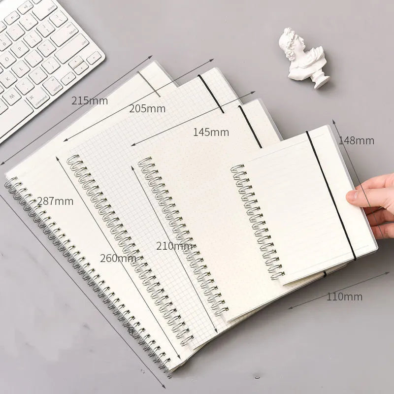 B5 coil grid notebook with super thick paper and PP cover for student exam preparation