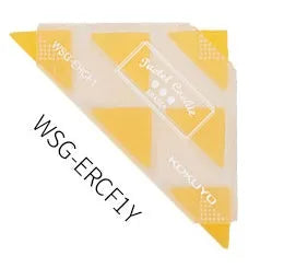 Blue triangular PVC rubber eraser for detail work with sharp corners.